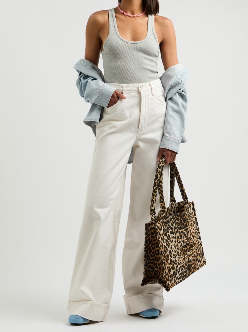 Agolde Dame Cuffed Wide Leg Jeans